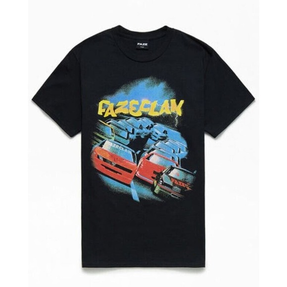 FaZe Clan Racing T Shirt Adult Medium Black Print Short Sleeve Cotton Crewneck - Picture 5 of 5
